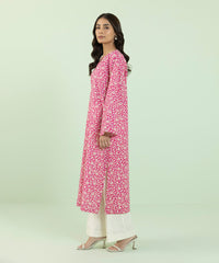 PRINTED KHADDAR SHIRT_PinkStitched