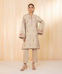2 PIECE - EMBROIDERED CAMBRIC SUIT