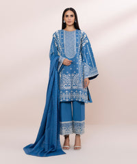 3 PIECE - EMBROIDERED LAWN SUIT-Unstitched-020