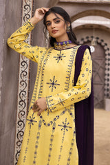 Embroidered Cotton Lawn Suit- 2575