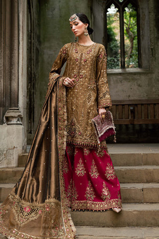 MARIA-B Embroidered Raw Silk Suit WF-09-04