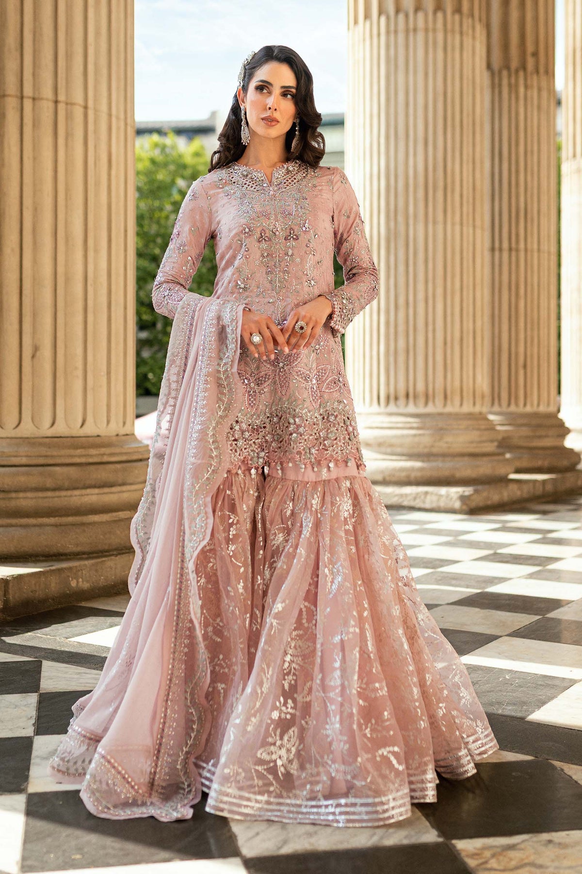 MARIA-B Embroidered Raw Silk Suit WF-09-05