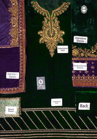 Maria b Velvet Green