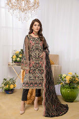 Adan's-Black Bliss - Luxury Pret 4PC | Stitched Suit