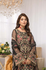 Adan's-Black Bliss - Luxury Pret 4PC | Stitched Suit