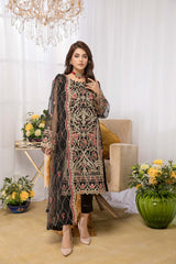 Adan's-Black Bliss - Luxury Pret 4PC | Stitched Suit