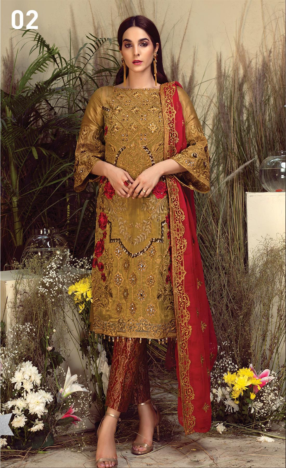 Orabelle by Imrozia Embroidered Missouri | Saffron Dream - Luxury Collection 02