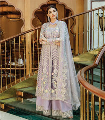 Serene Premium Embroidered Zari Net | Glorious Pearlescent - Festive Collection 05