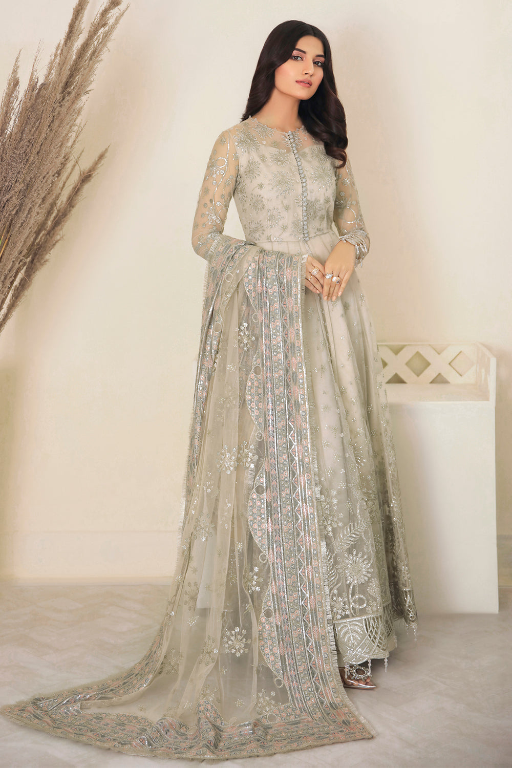 JAZMIN EMBROIDERED NET UN-4001