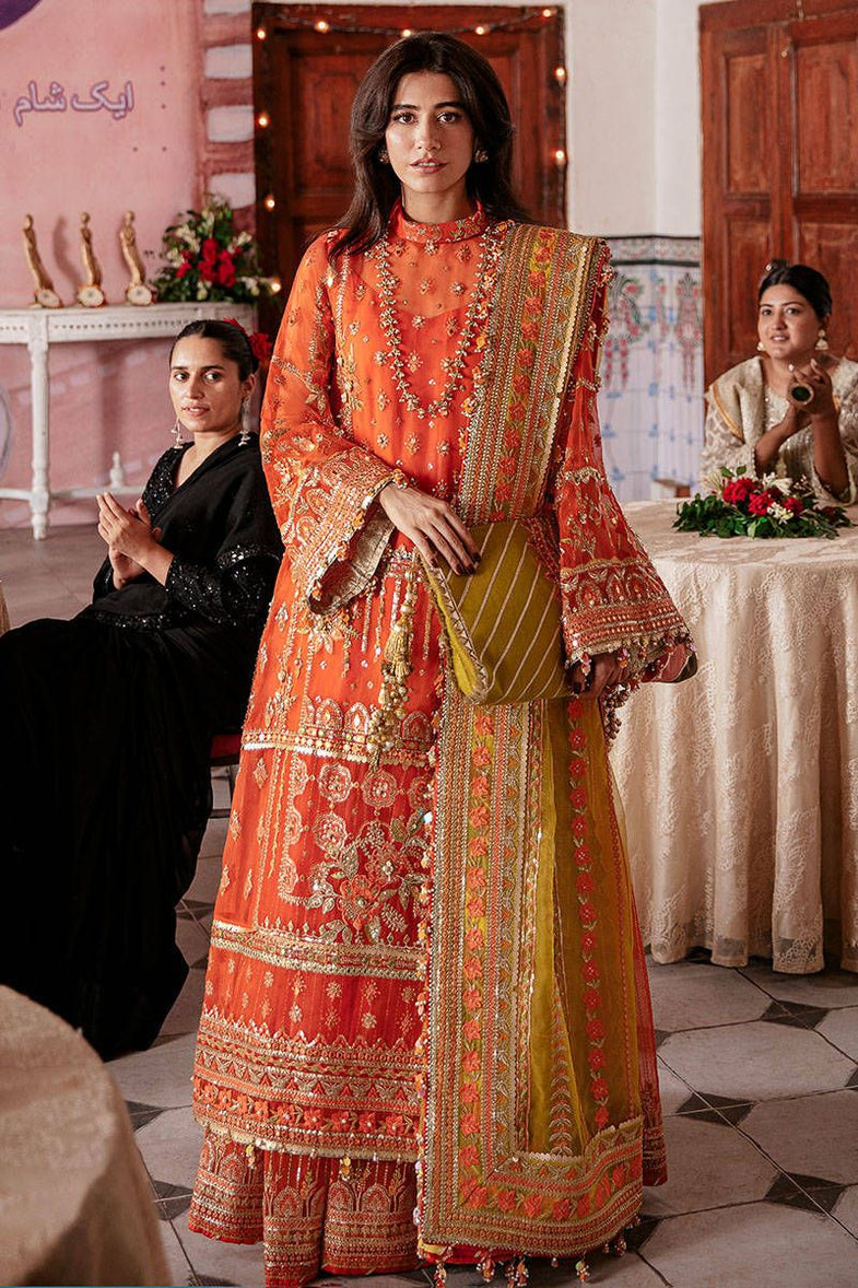 white christmas dresses Buy Pakistani Designer Mehndi Wear Online – Nameera by Farooq main image 0