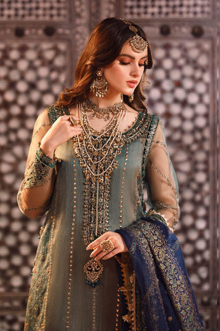 Maria B MBROIDERED - Peacock Shades (BD-2508)
