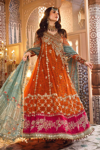 Maria B MBROIDERED - Burnt Orange, Fuchsia Pink (BD-2506)