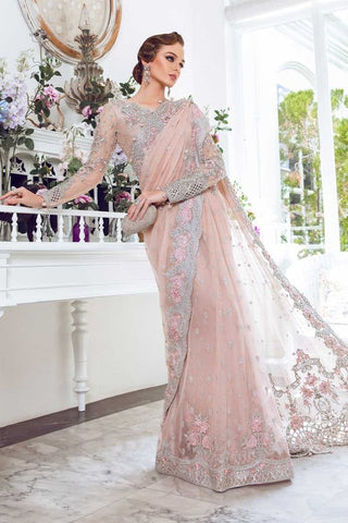 Maria B Couture saree pale Pink MC-809