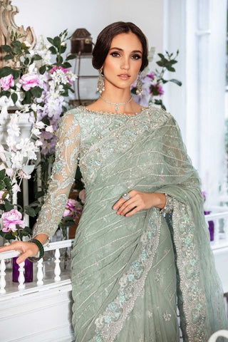Maria B Couture saree Sea Green MC-807