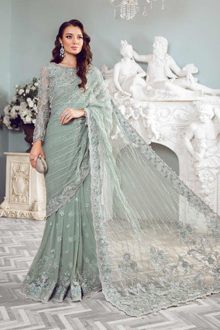 Maria B Couture saree Sea Green MC-807