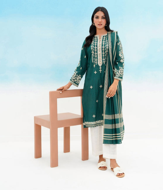 Zellbury- Kurta Dupatta - Cambric