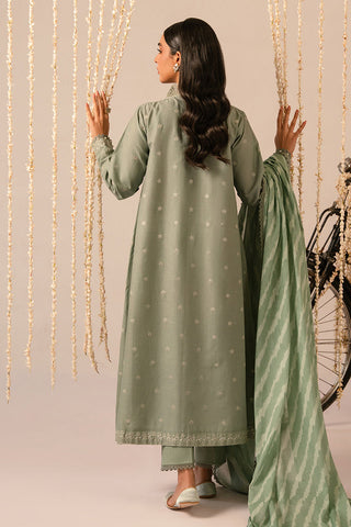 SAGE GREEN-3 PIECE EMBROIDERED LAWN SUIT